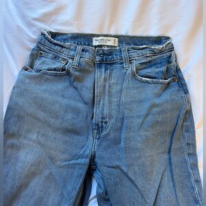 Ankle straight ultra high rise jeans